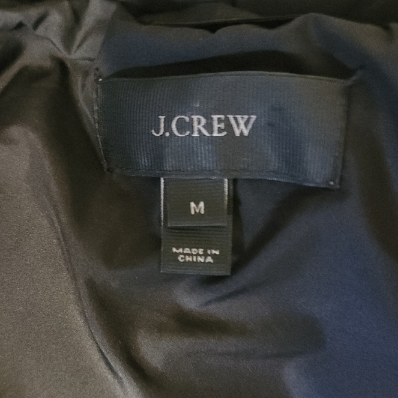 J. Crew Black Quilted Vest W Gold Hardware Size Medium - Picture 3 of 4